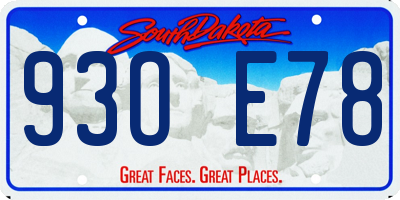 SD license plate 93OE78