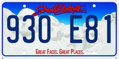 SD license plate 93OE81