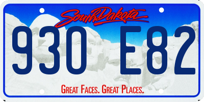 SD license plate 93OE82
