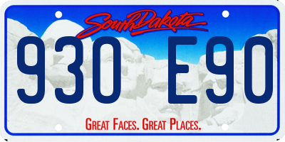 SD license plate 93OE90