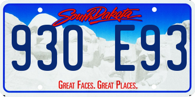 SD license plate 93OE93