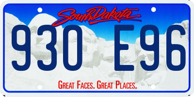 SD license plate 93OE96