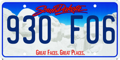 SD license plate 93OF06