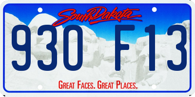 SD license plate 93OF13