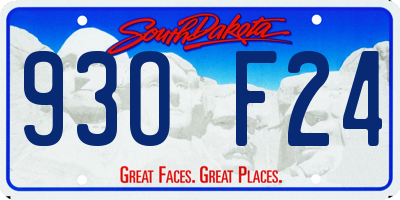 SD license plate 93OF24