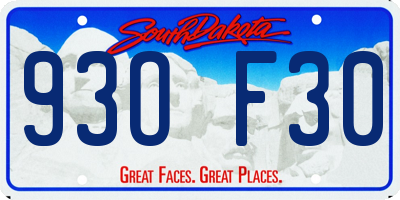 SD license plate 93OF30