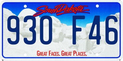 SD license plate 93OF46