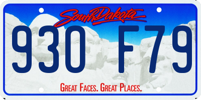 SD license plate 93OF79