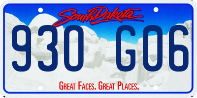SD license plate 93OG06