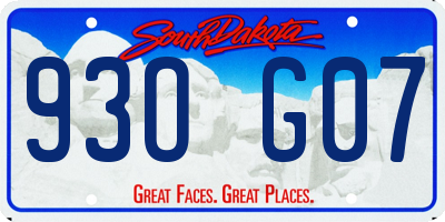 SD license plate 93OG07
