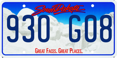 SD license plate 93OG08