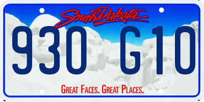 SD license plate 93OG10
