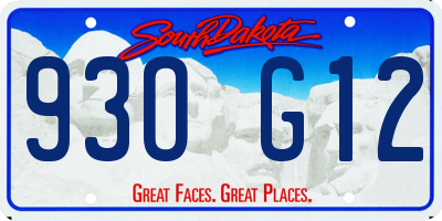 SD license plate 93OG12