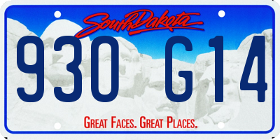SD license plate 93OG14