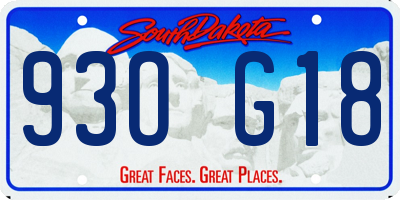 SD license plate 93OG18