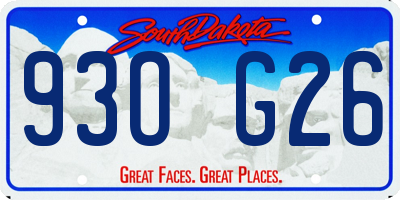 SD license plate 93OG26