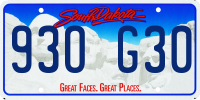 SD license plate 93OG30