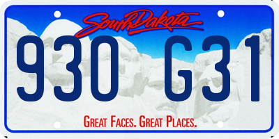 SD license plate 93OG31