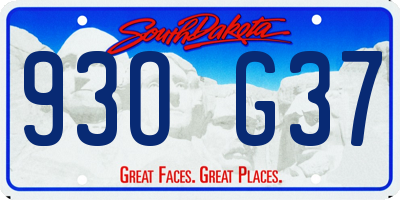 SD license plate 93OG37