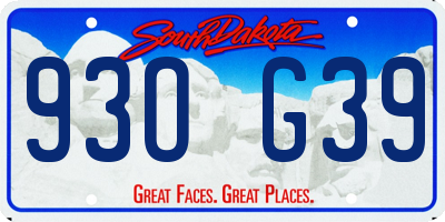 SD license plate 93OG39