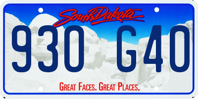 SD license plate 93OG40