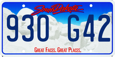 SD license plate 93OG42