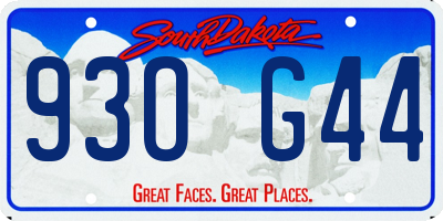 SD license plate 93OG44