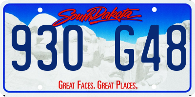 SD license plate 93OG48