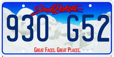 SD license plate 93OG52