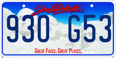 SD license plate 93OG53