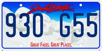 SD license plate 93OG55