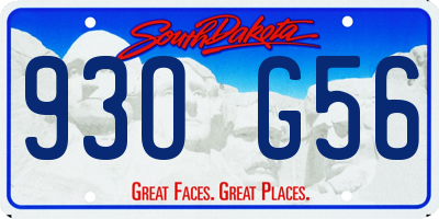 SD license plate 93OG56