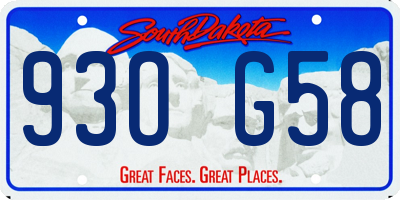 SD license plate 93OG58