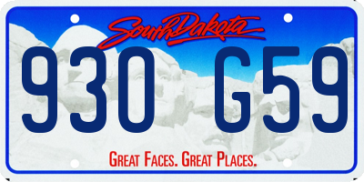SD license plate 93OG59
