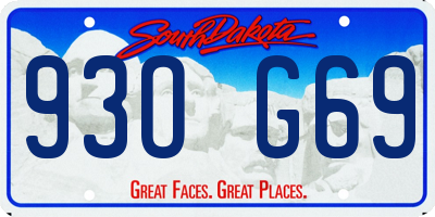 SD license plate 93OG69