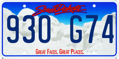 SD license plate 93OG74
