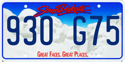 SD license plate 93OG75