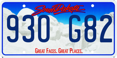 SD license plate 93OG82