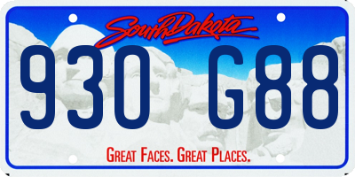 SD license plate 93OG88