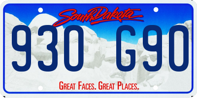 SD license plate 93OG90