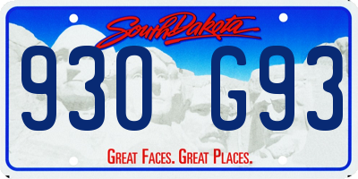 SD license plate 93OG93