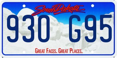 SD license plate 93OG95