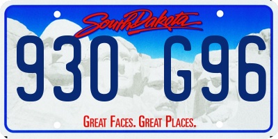 SD license plate 93OG96