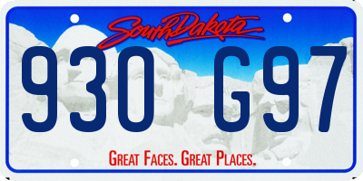 SD license plate 93OG97