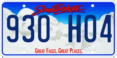 SD license plate 93OH04