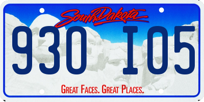 SD license plate 93OI05