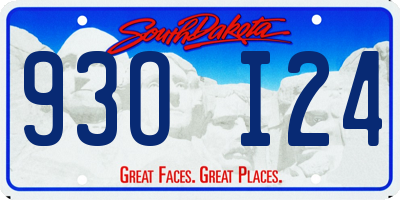 SD license plate 93OI24