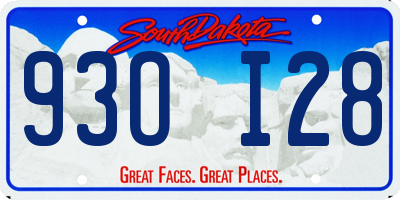 SD license plate 93OI28