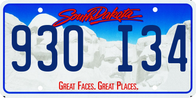 SD license plate 93OI34