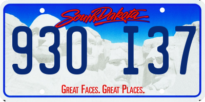 SD license plate 93OI37